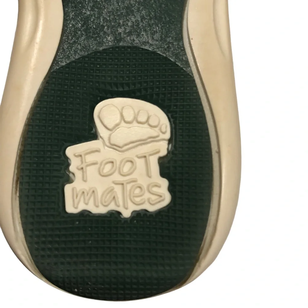 White Leather Foot Mates Size 3